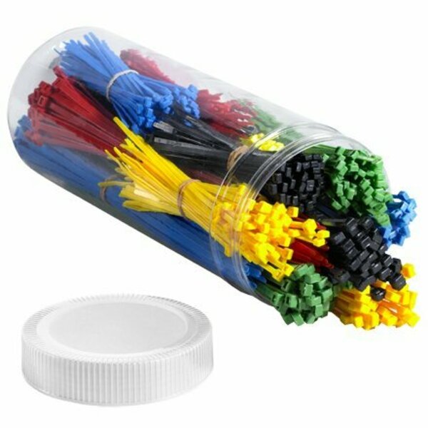 Bsc Preferred Cable Tie Kit - Assorted Colors, 1000PK S-6707